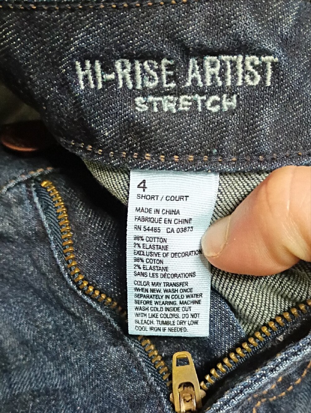 American Eagle Outfitters Dark Blue Denim Jeans with Contrast Stitching - Picture 5 of 5